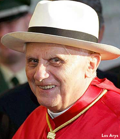 toquilla straw panama hats worn by Pope